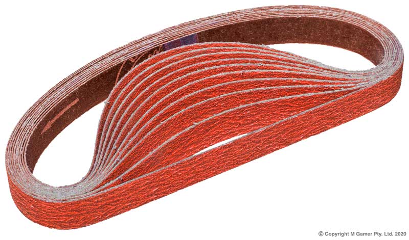 20mm Ceramic Sanding Belts Pack - 60 Grit